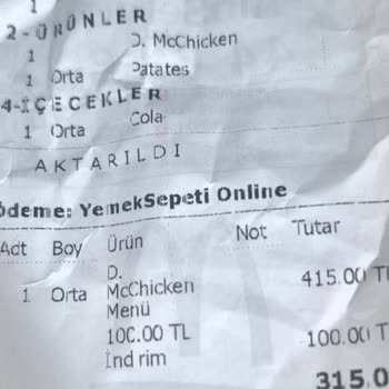McChicken Double Menüsü Yanlış Gönderildi