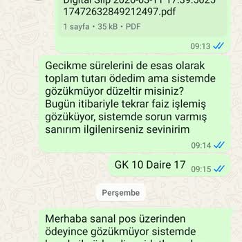 Online Ödeme Sistemi Sorunu Nedeniyle Borç Görünmemesi Ve Haksız Faiz Talebi