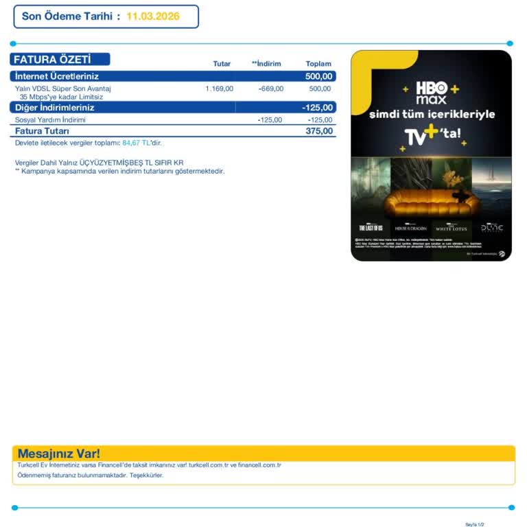 Engelli İndirimiyle 375 TL Öderken Fatura 562,50 TL’ye Çıktı