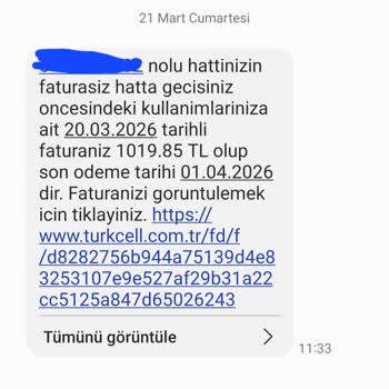 Taahhüt Bittiğinde 1020 TL Fahiş Fatura