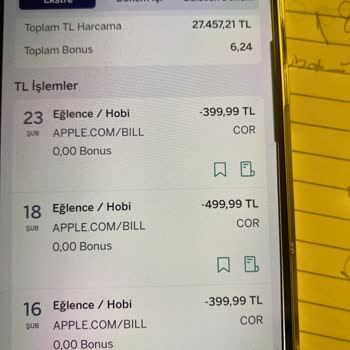 Apple.com/bill Üzerinden İzinsiz 21.830 TL Çekimi Ve İade Talebi