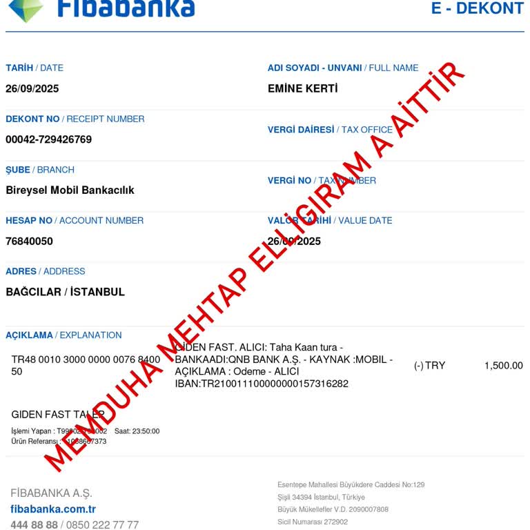 Ödeme Yaptım Ama Doğum Haritası Gelmedi, İade Talep Ediyorum