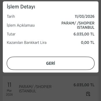 Siparişim Gönderilmedi, 6035 TL İade Talebi