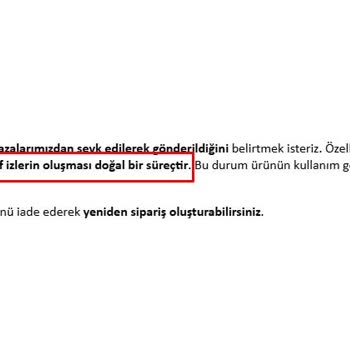 Kirli Ve Yırtık Ürün Değişimi Reddi