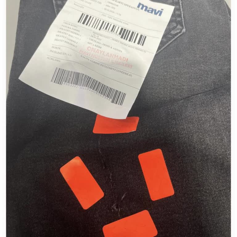 Kısa Sürede Deforme Olan Jean Pantolon İçin Ürün Değişimi Talebi