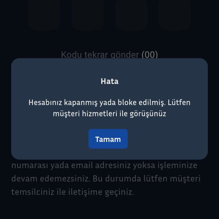 Kalıcı Kapatılan Hesabın Tekrar Aktifleştirilmesi Talebi