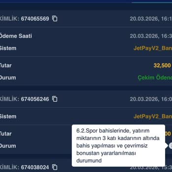 Çekim Ödemesi Yapılmadı Ve Bonus Eksikliği Nedeniyle 16.500 TL Kayıp