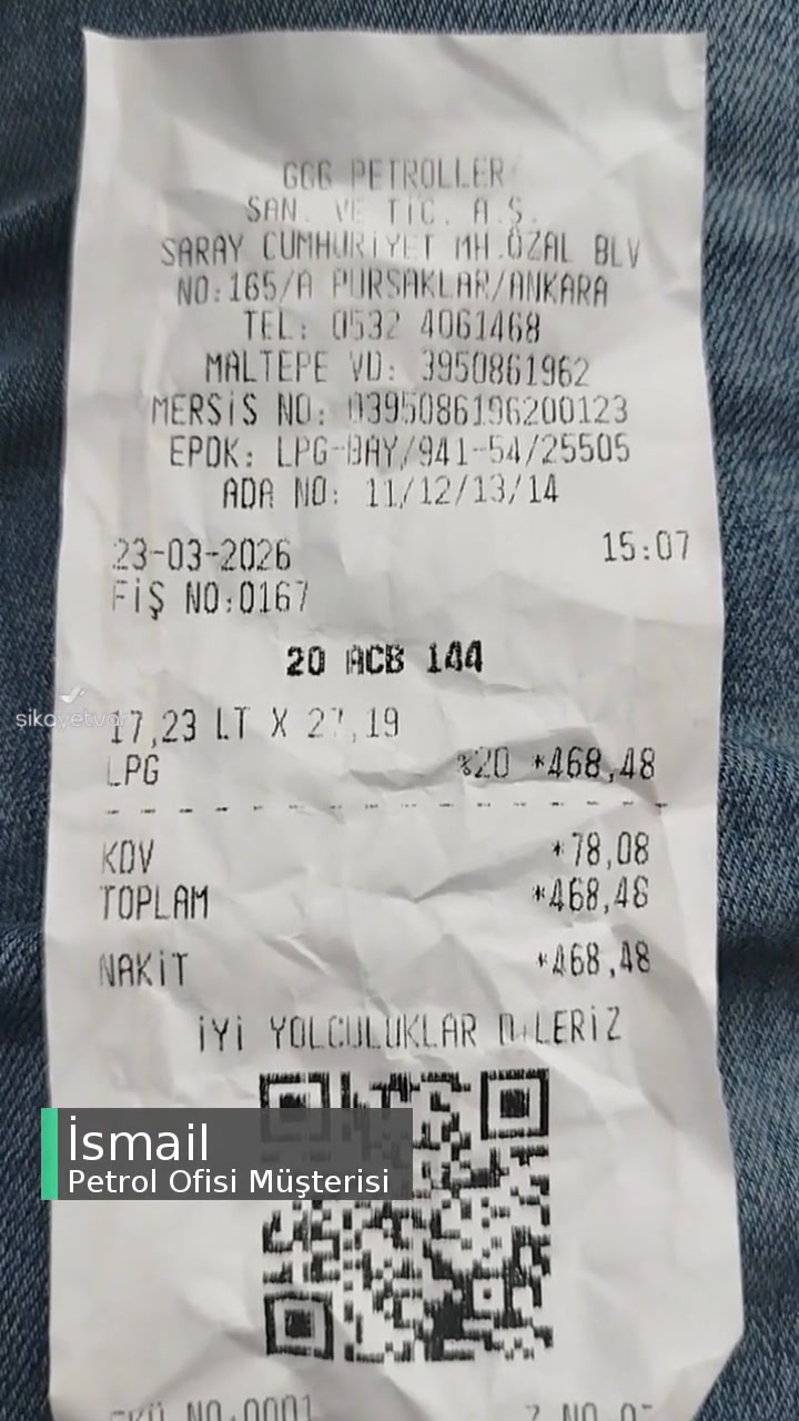 Petrol Ofisi&nbsp; Para Üstünü Eksik Veriyor! videonun kapak resmi