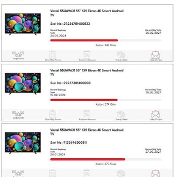 Üç Defa Arızalı Vestel TV, Garanti Süresi Kısaltıldı Ve İlgisizlik