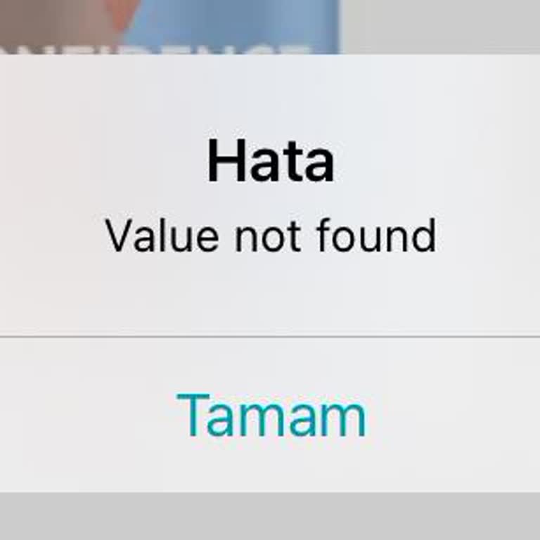Watsons Mobil Uygulamasında Favori Ürünler Siliniyor Ve Value Not Found Hatası Alınıyor