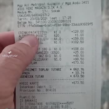 A101 Ürünün Raftaki İle Fişteki Fiyat Farkı
