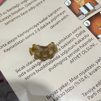 Daphne Markalı Kakaolu Pudingde Yabancı Madde Tespiti