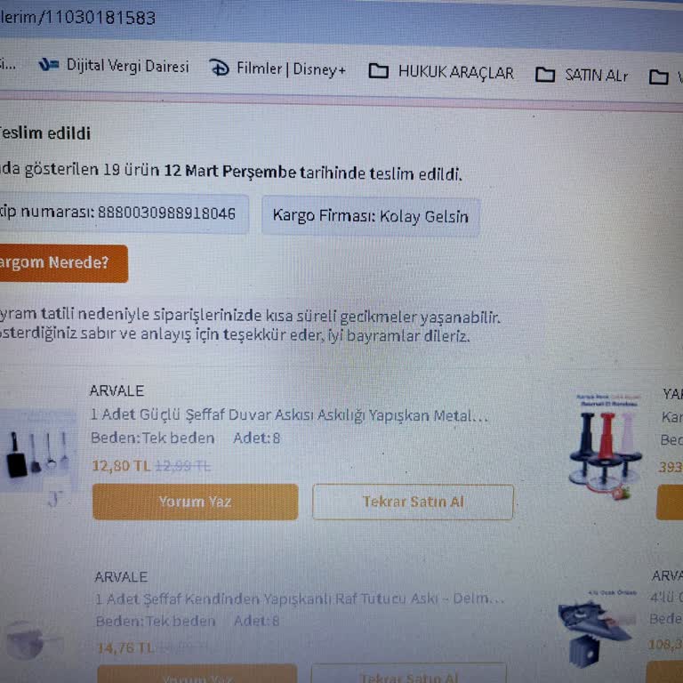 Teslim Edilmemiş El Rondosu Ve Duvar Askısı Sorunu