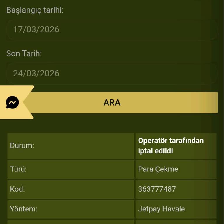 GrandPashaBet 8.000 TL Tutarında Kazancım Olmasına Rağmen Ödeme Yapılmıyor