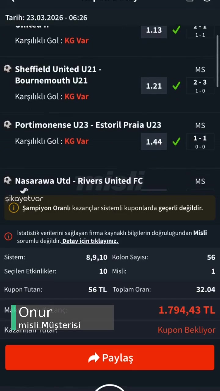 Misli Maç Ertelendi Ama Kupon Bekliyor Diyor videonun kapak resmi