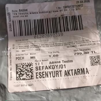 Tev Tekstil Sipariş Farklı Gelen Ürün Farklı