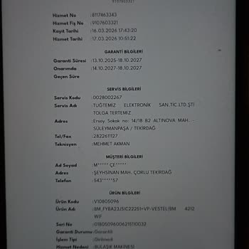 Ayıplı Vestel Bulaşık Makinesi Bulaşıkları Çiziyor Ve Servis Değişimi Reddetiyor