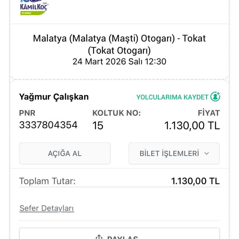 Koltuğum İzinsiz Değiştirildi, Sefer 1,5 Saat Gecikti Ve Karışık Oturma Düzeni