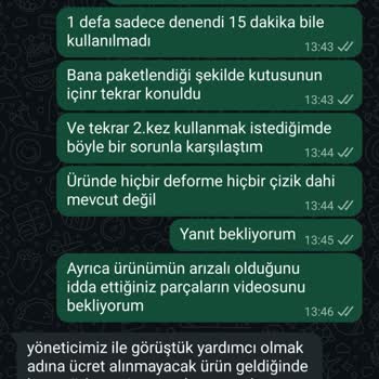 Garanti Kapsamındaki Buhar Temizleyicinin Ücret Talebi Ve Kargo Ücreti