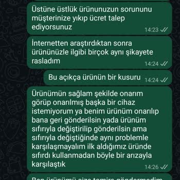 Garanti Kapsamındaki Buhar Temizleyicinin Ücret Talebi Ve Kargo Ücreti