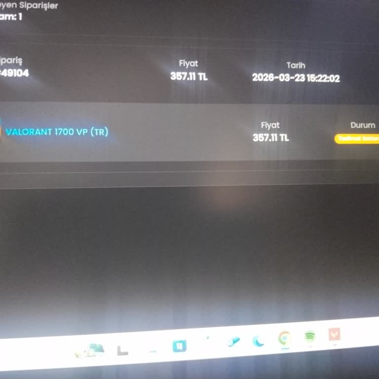 Sipariş #49104'te 1700 VP Hesaba Yüklenmedi, İade Talebi