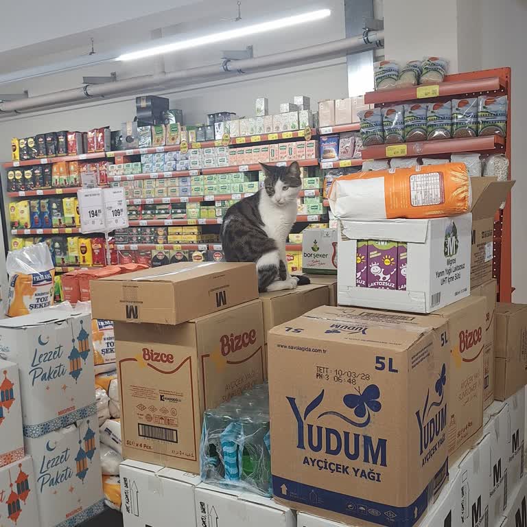 Migros Atakent’te Gıda Ürünleri Üzerinde Kedi Görüldü