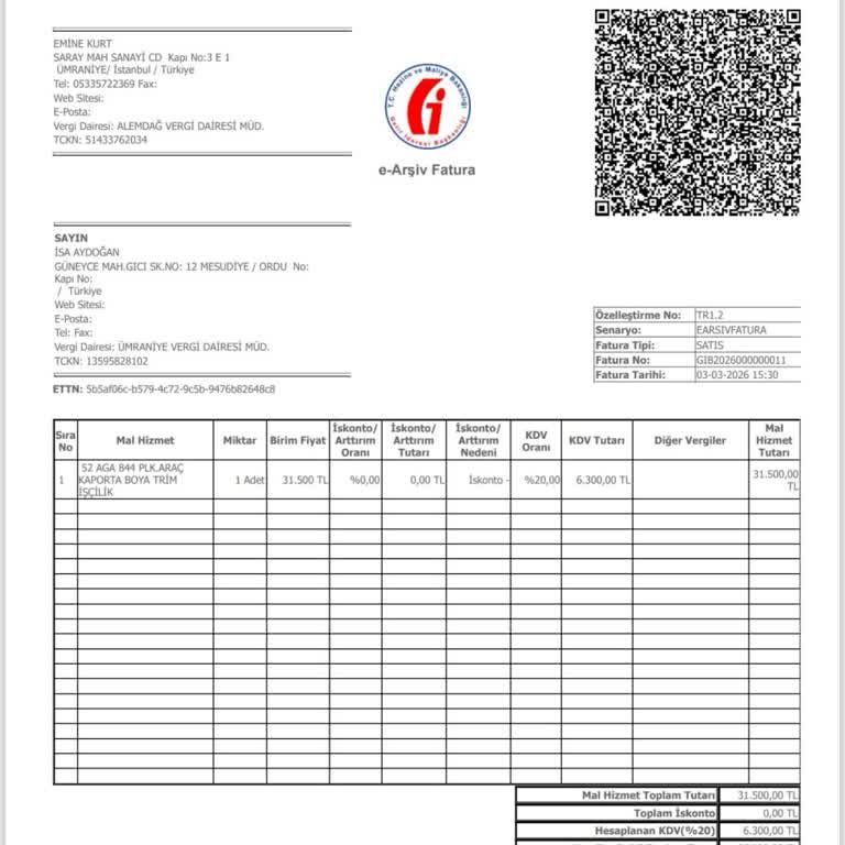 Kurt Oto Servisine Ait Onarım Bedelinin Ödenmemesi Ve Bilgi Eksikliği