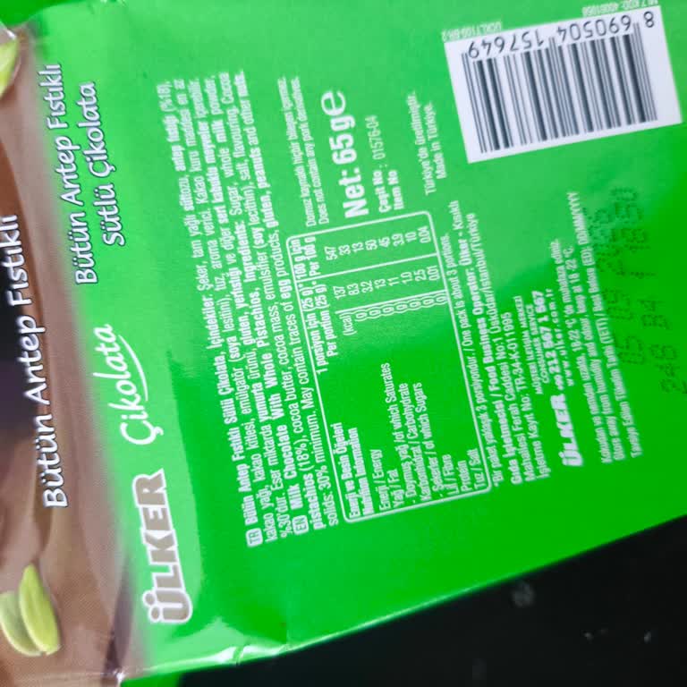 Ülker Antep Fıstıklı Çikolatada Beyaz Lekeler Ve Sağlık Endişesi