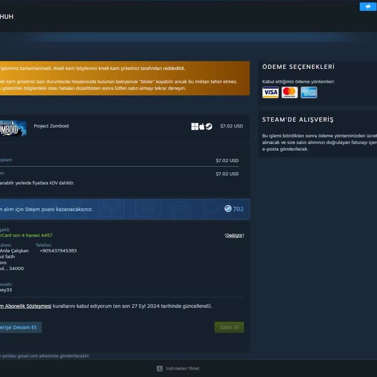 Tom Bank Hadi Kartım İnternette Reddediliyor Ve Acil Çözüm İsteniyor