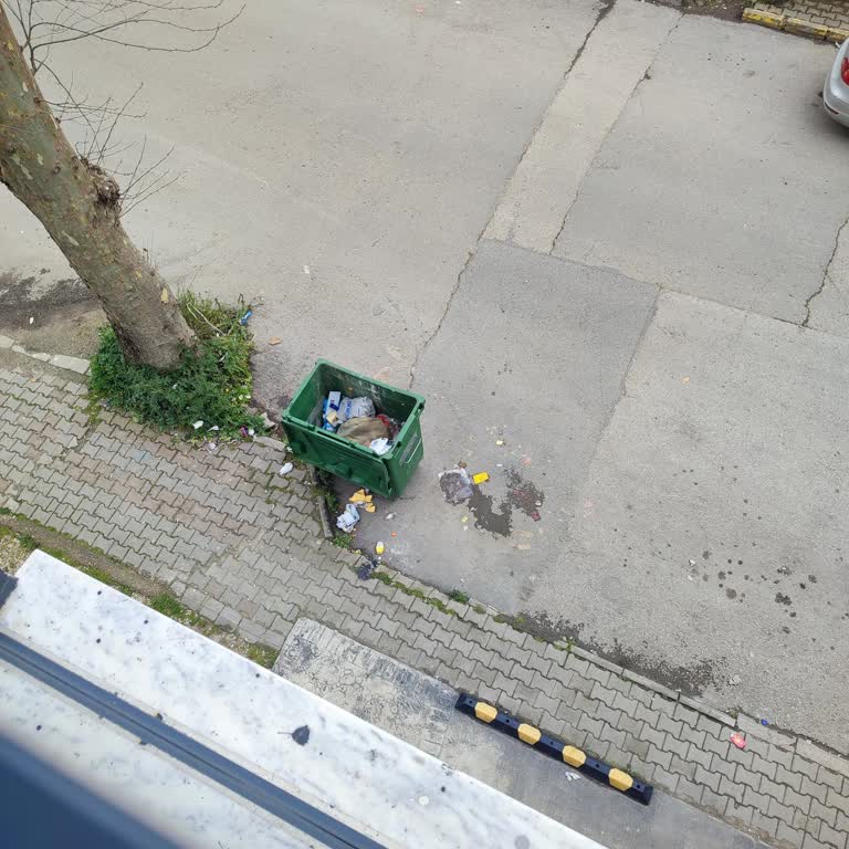 BİM Şubesinin Apartman Çöp Konteynerini Yanlış Kullanması