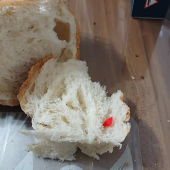 Tava Ekmeğinde Kırmızı Plastik Parçası Bulundu Ve Gıda Güvenliği Endişesi