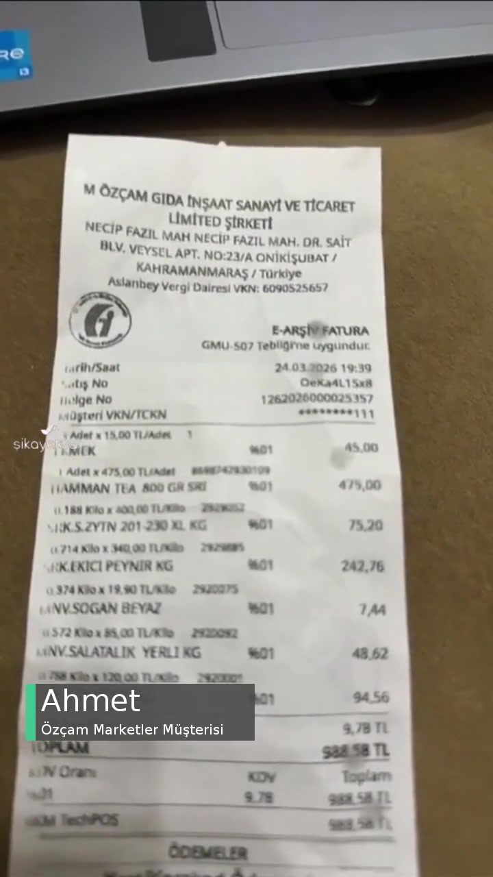 Özçam Marketler Bozuk Ürün Satıyorlar! videonun kapak resmi