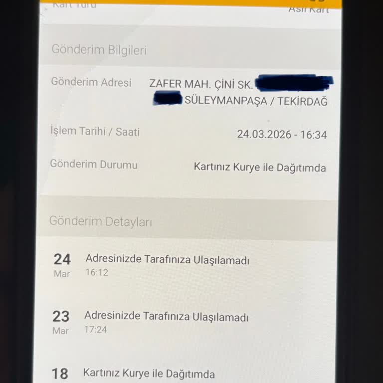 PTT Kargo’nun Tekirdağ’daki Kredi Kartı Teslimindeki İhmal