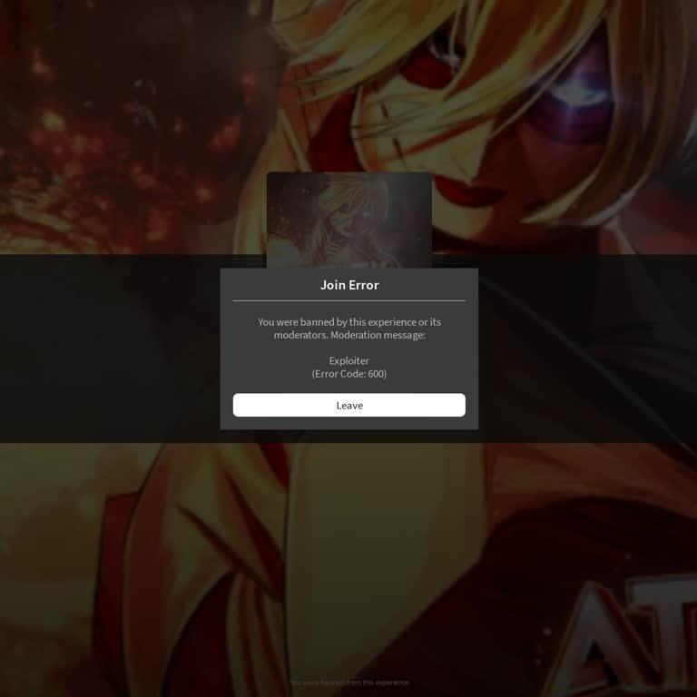 Roblox Перманентный Бан В Attack On Titan Revolution