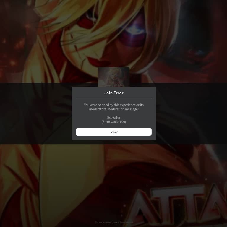 Roblox Перманентный Бан В Attack On Titan Revolution