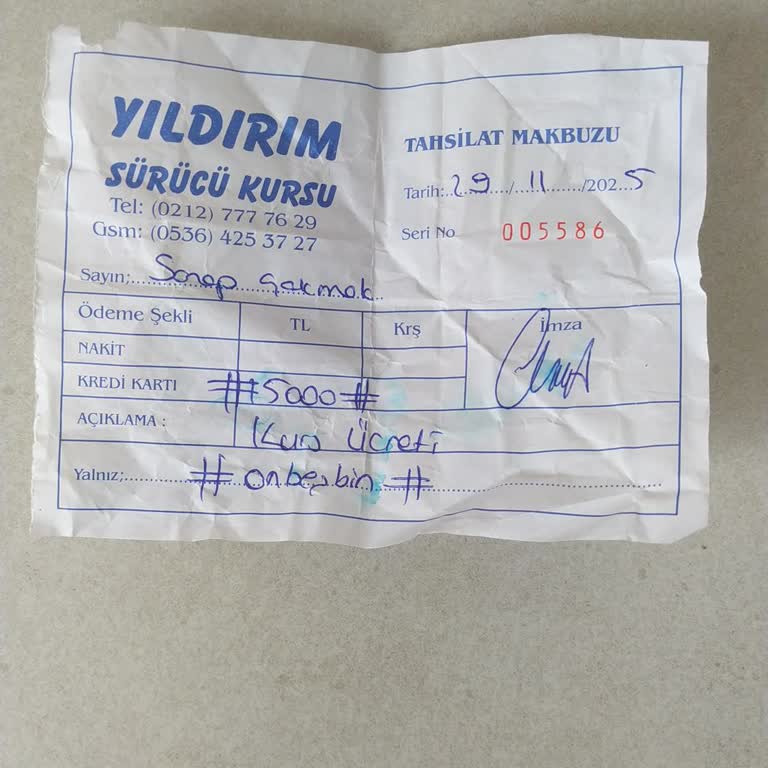 Yıldırım Sürücü Kursu’nda Sınav Ertelenmesi Ve Ücret İadesi Talebi