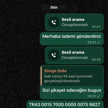 Sipariş Gönderilmedi, Ödeme İadesi Yapılmadı