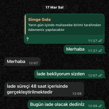 Sipariş Gönderilmedi, Ödeme İadesi Yapılmadı
