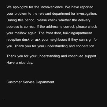 SHEIN Customer Complaint – Missing Order After Delivery Confirmation