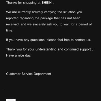 SHEIN Customer Complaint – Missing Order After Delivery Confirmation