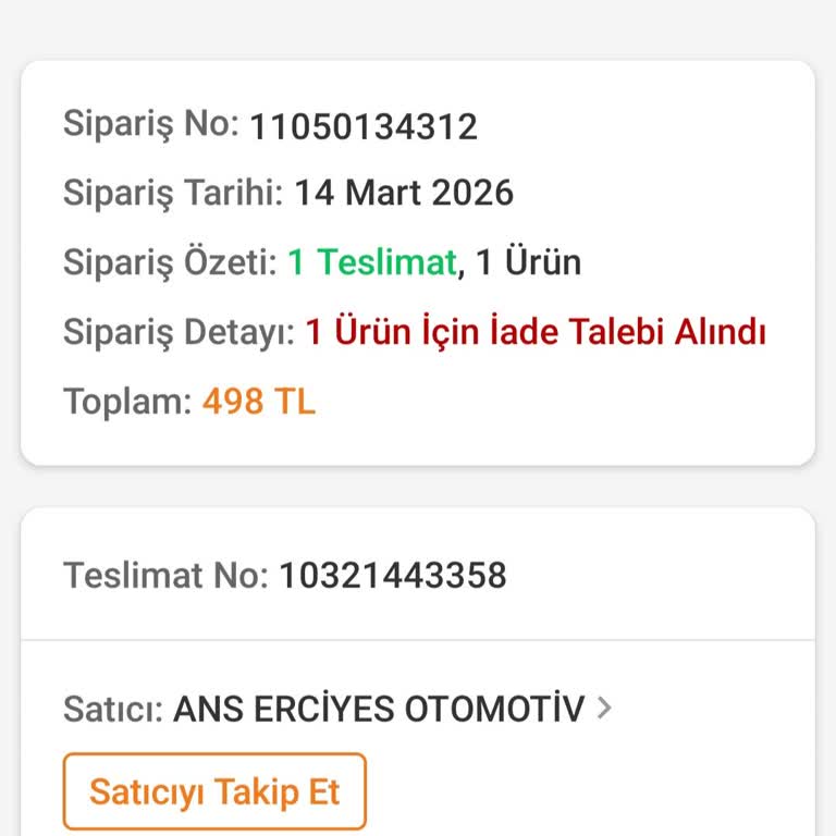 Trendyol Teslim Edilmeyen Hyundai H100 Siparişi İçin Ücret İadesi Talebi