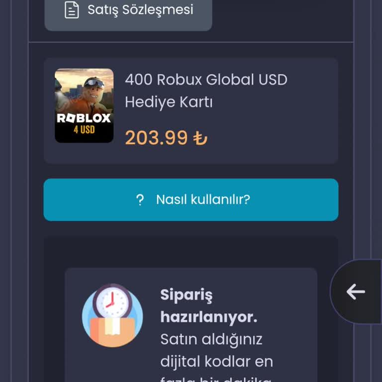 Satıcıdan Robux Teslim Edilmemesi Ve Ödeme İadesi Talebi