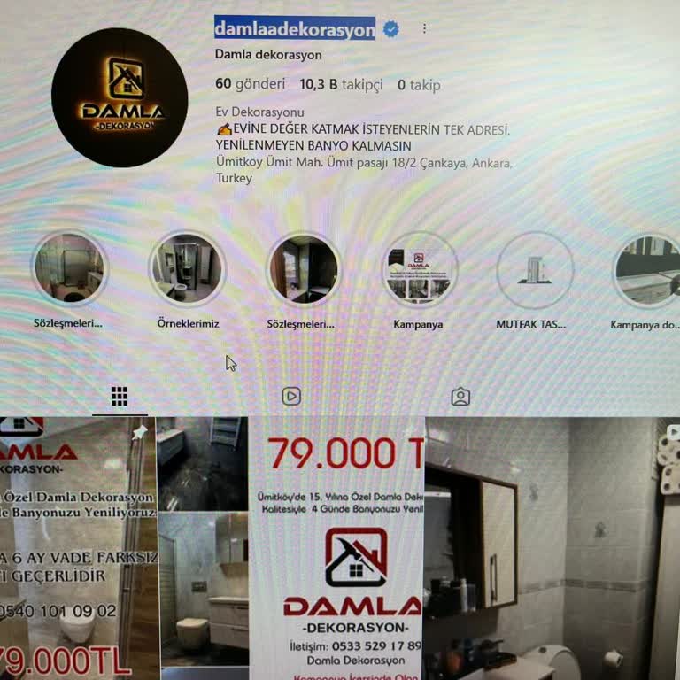 Damla Dekorasyon İsmi Başka Bir İşletme Tarafından Kullanılıyor