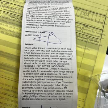 Aspiratör Çekmiyor Ve Ocak Çalışmıyor, Çözüm Talebi