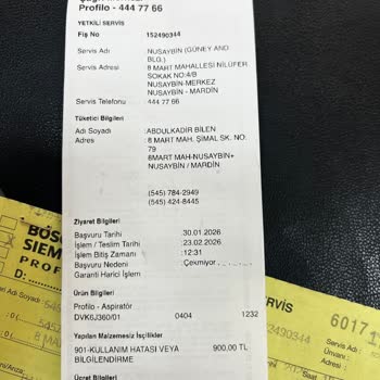 Aspiratör Çekmiyor Ve Ocak Çalışmıyor, Çözüm Talebi