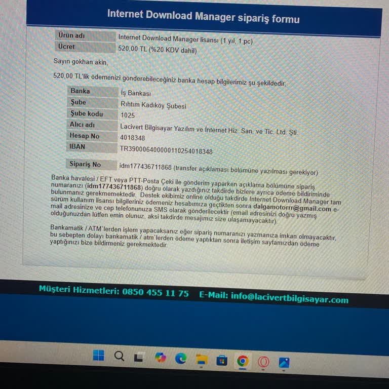 Lacivert Bilgisayar Yazılım’dan Lisans Teslim Edilmemesi Ve Yanıtsız İletişim