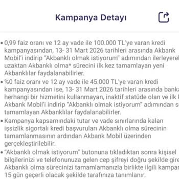 Akbank Sıfır Faizli Kredi Kampanyasından Yararlanamama Ve Açıklama Talebi