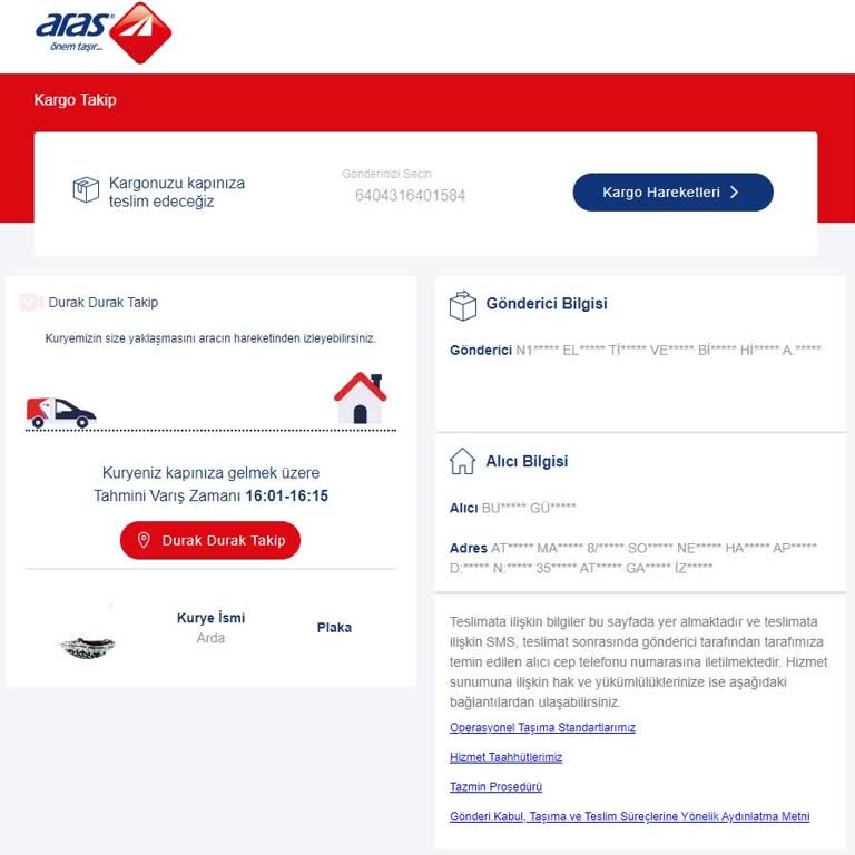 Aras Kargo Gaziemir Şubesi Teslimat Gecikmesi Ve Cevapsız İletişim