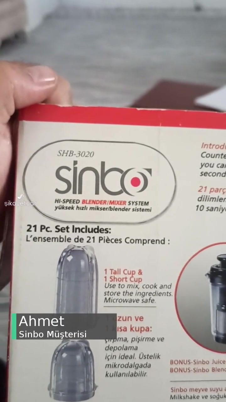 Sinbo 3020 Sürahi Blender Parçaları Bulunmuyor! videonun kapak resmi