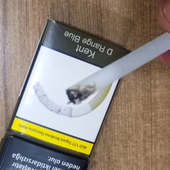 Kent D Range Blue Sigara’da Uzun Tütün Parçaları Ve Düşen Tat